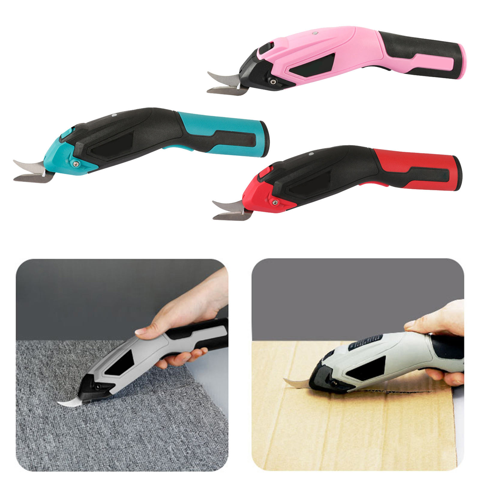 Electric Scissors, Cordless Scissors Box Cutter for Sewing Shears Cutting Crafting Scrapbooking Sewing Scissors, Rechargeable