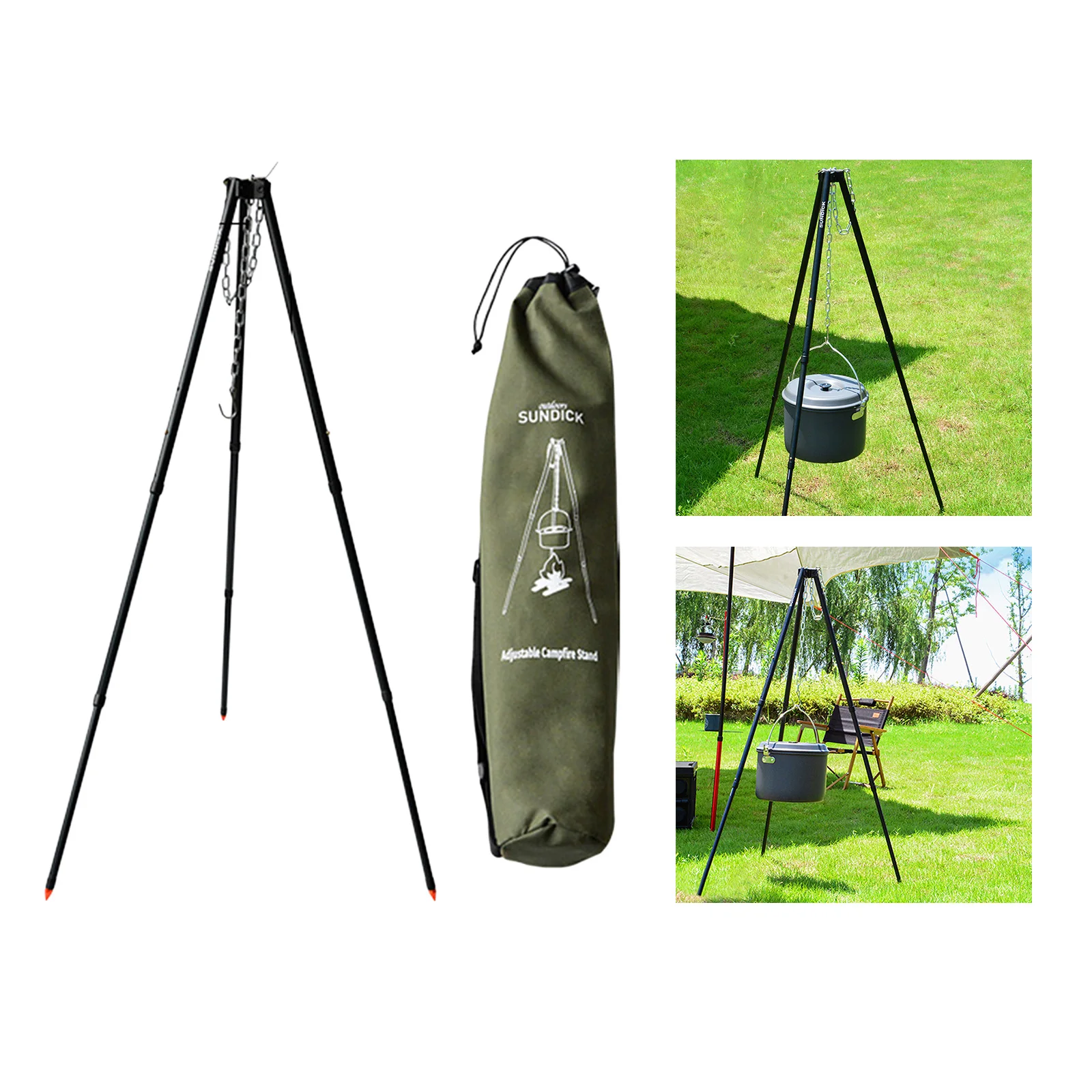 Grill Camping Tripod Tripod for Campfire ing Pot Cookware W/Storage Bag