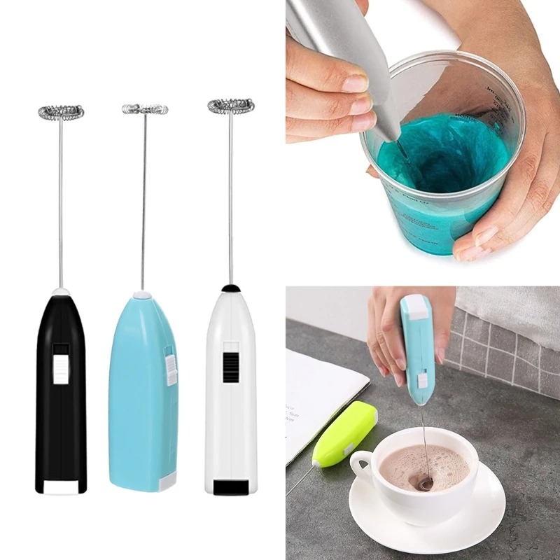3Pcs Handheld Electric Epoxy Resin Stirrer Battery Operated Tumbler Mixer Blender Stainless Steel Egg Milk Frother Coffee Foamer