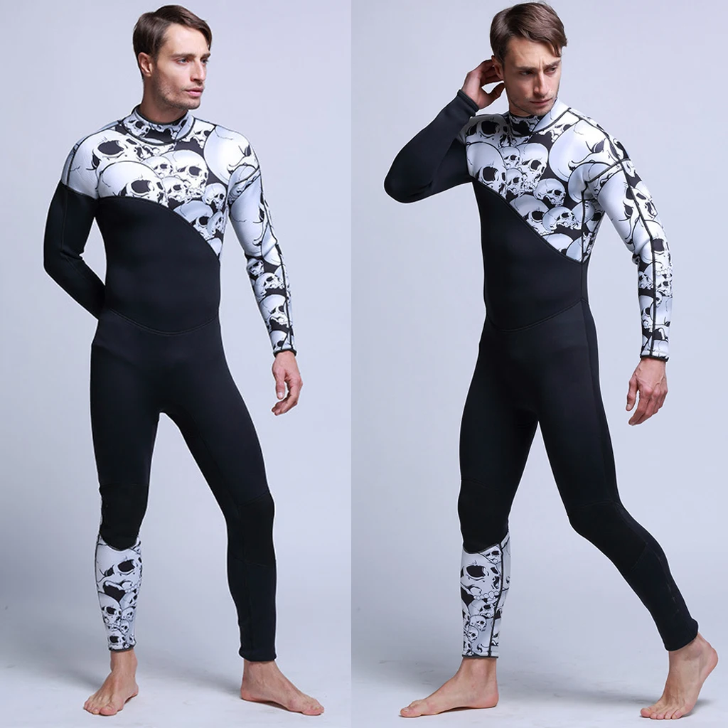 Mens Wetsuits 3mm Neoprene Full Body Scuba Dive Suits Swimsuit Jumpsuit Surfing Snorkeling Swimwear for Swimming Spearfishing