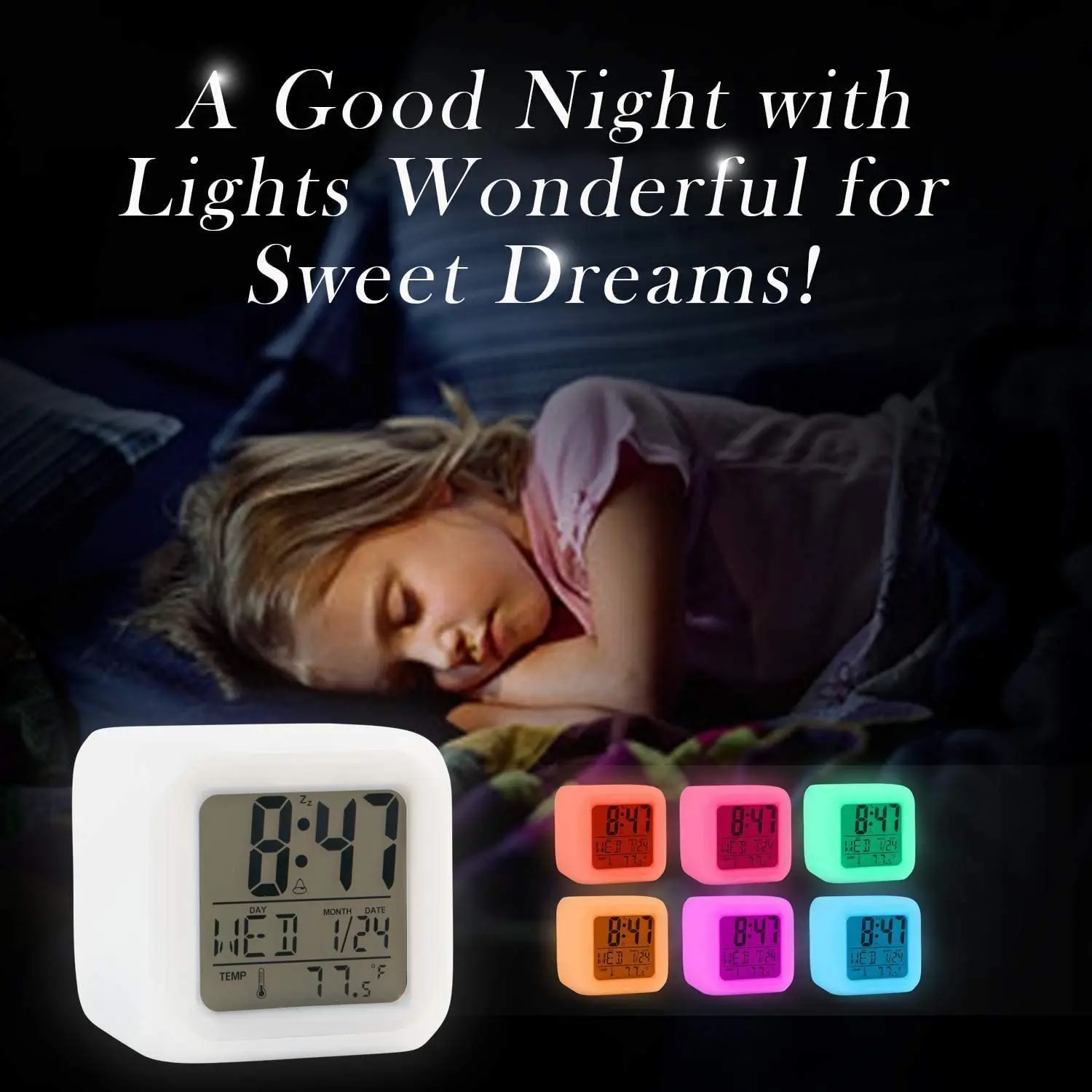 motion sensor night light LED Digital Alarm Clock Watch Table Electronic Desktop Clocks USB Wake Up Time Projector  Function 2 Alarm dinosaur light