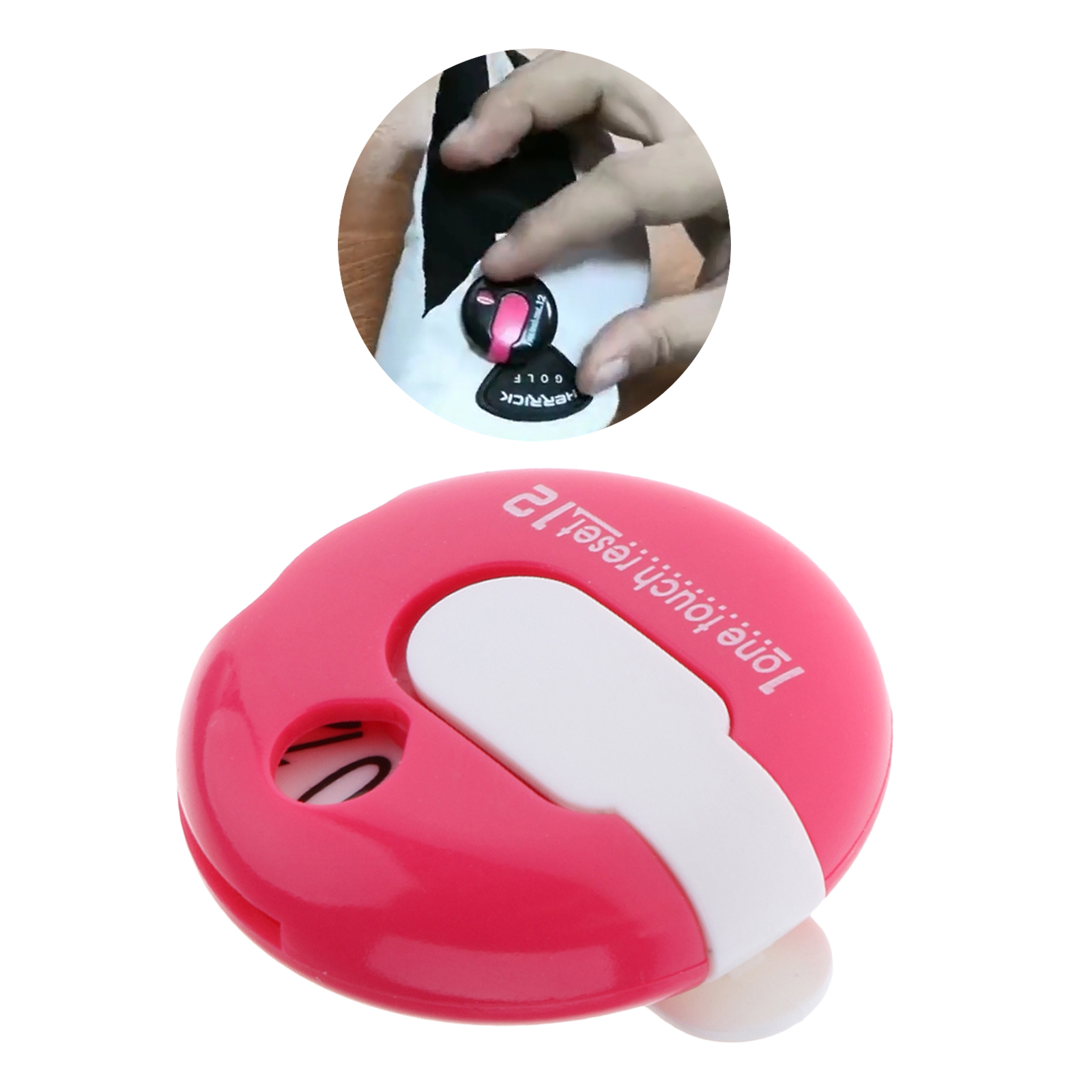 Durable Mini Golf Stroke Counter Clip-on One Touch Reset Score Scoring Counting Tool 12 Shots Scorekeeper
