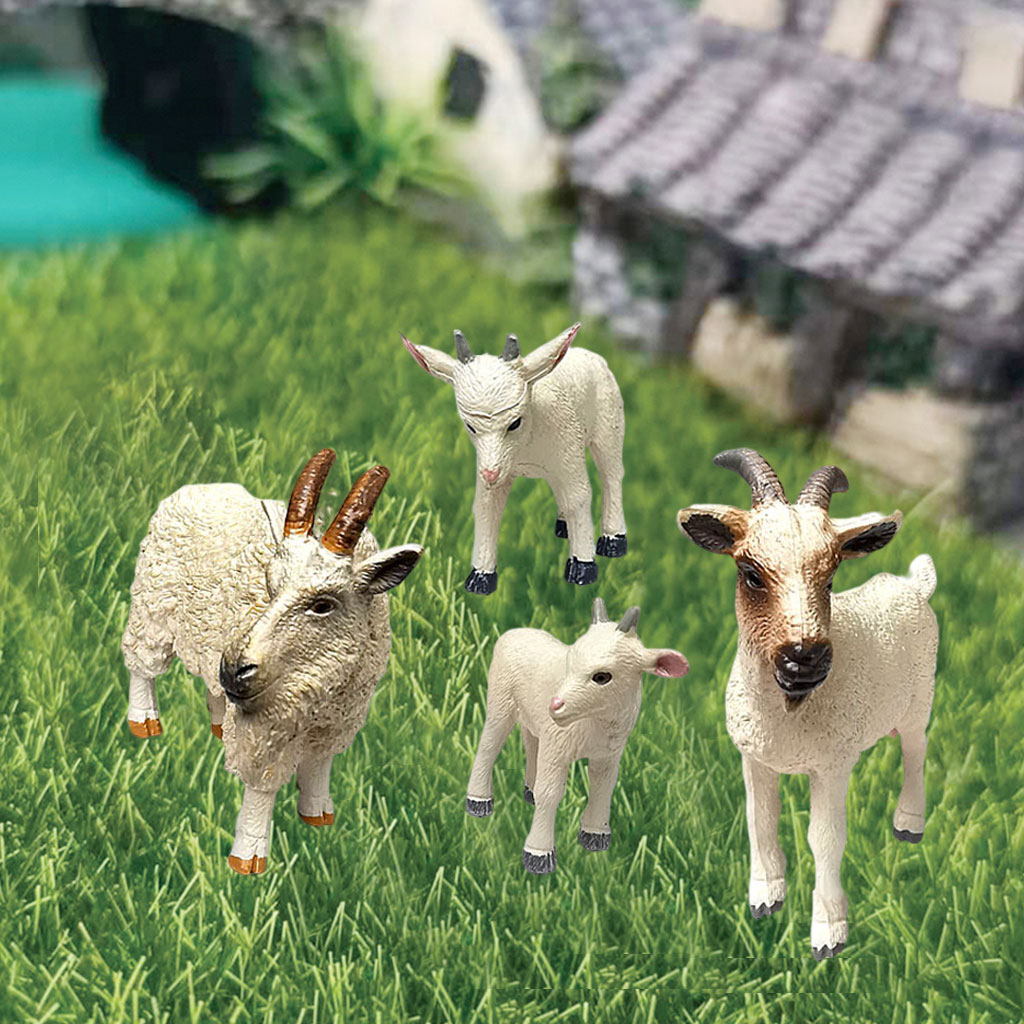 4 Pieces Animal Model Kids Playset for Home Office Living Room Collection Decor Gift