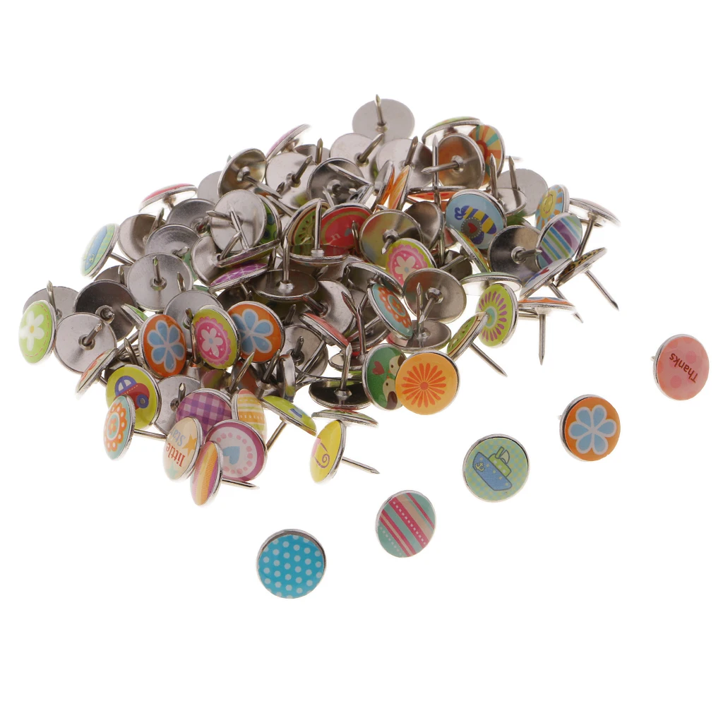 50 Pieces Thumb Tack Thumb Tacks Push Pins Round Head Pins Office Thumbtack