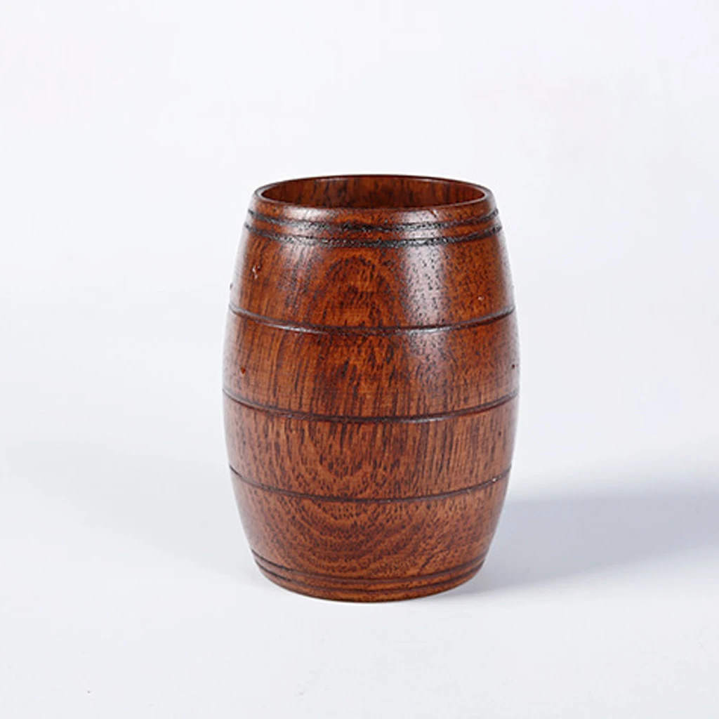 New Barrel-shaped Wooden Beer Mug with Metal Capacity Inside Capacity