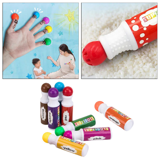 Nicecho Washable Dot Markers for Kids Toddlers & Preschoolers, 10 Colors  Bingo Paint Daubers Marker Kit with Free Activity Book. Non-Toxic  Water-Based