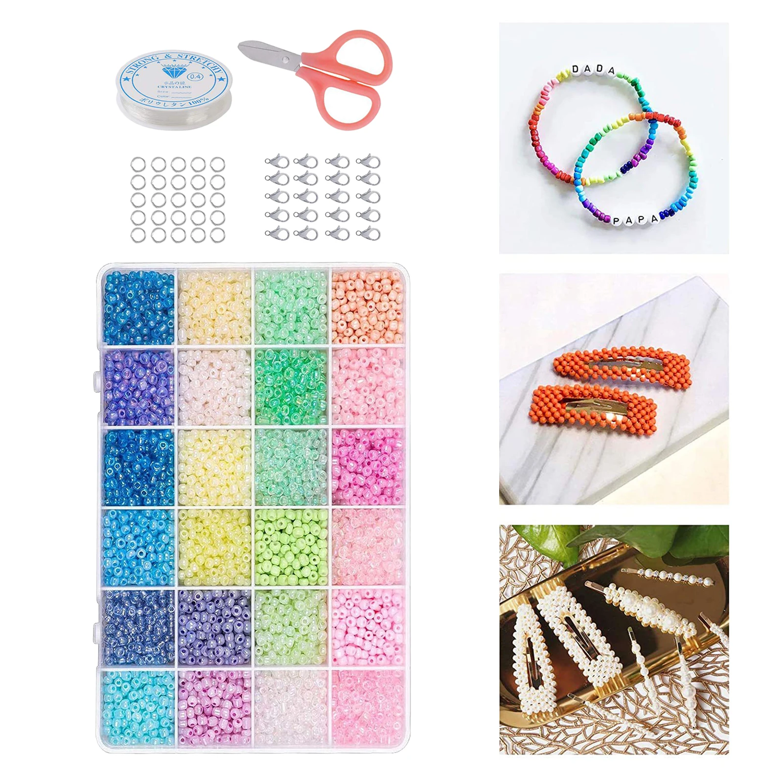 Seed Beads Scissor for DIY Bracelets Necklace Anklet Jewelry Making Finding