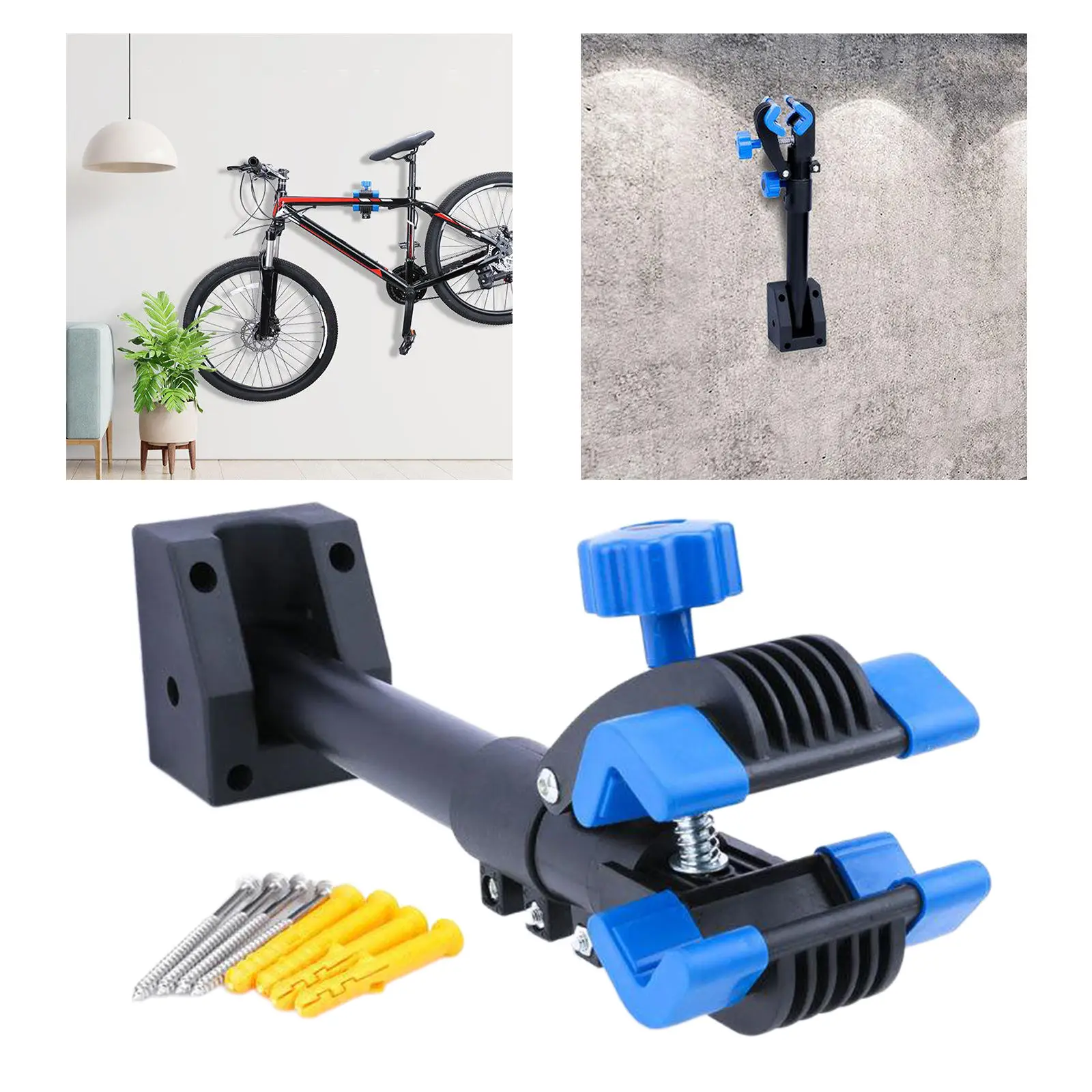 Bike Wall Mount Foldable Bicycle Stand Clamp Clip Workstand Clip Cycle Rack