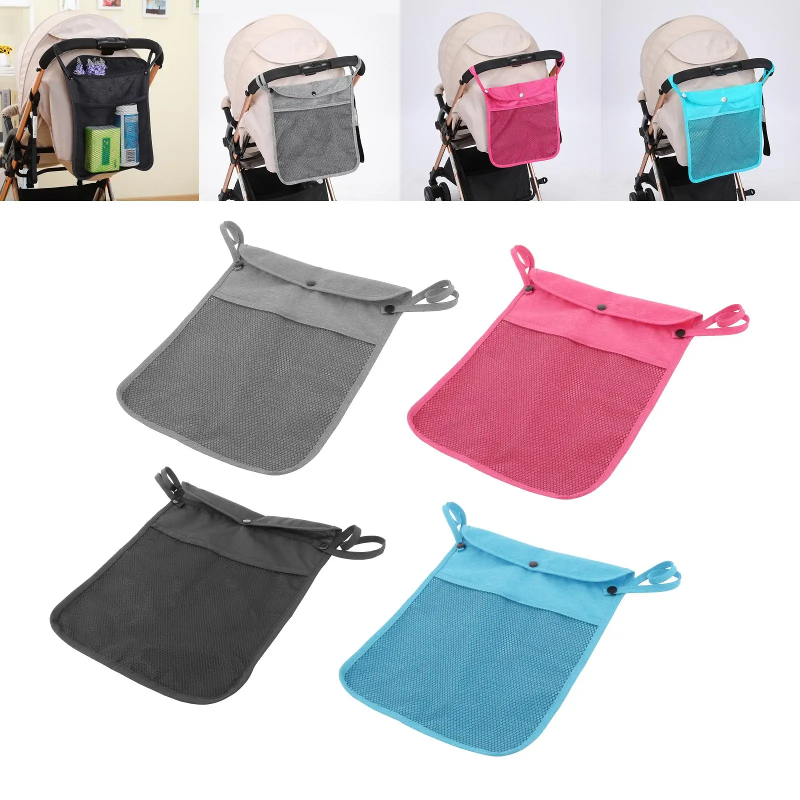 Baby Stroller Bag Large Capacity Diaper Bags Outdoor Travel Hanging Carriage Mommy Bag Infant Care Organizer