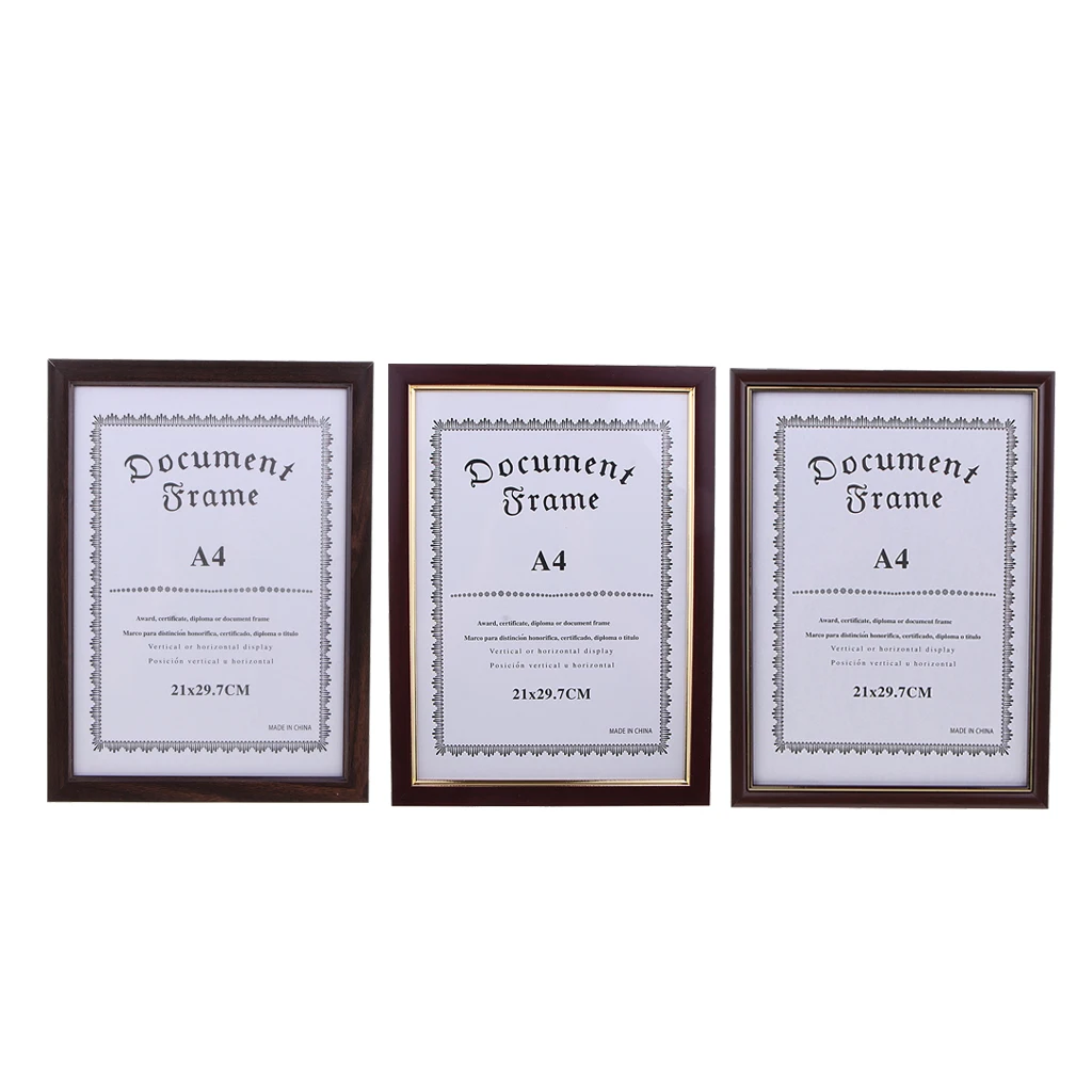 A4 Delicate Wooden Display Frame ?Used for Diploma, Certificate, Photo, Artwork, Picture, Documents, Poster Frame