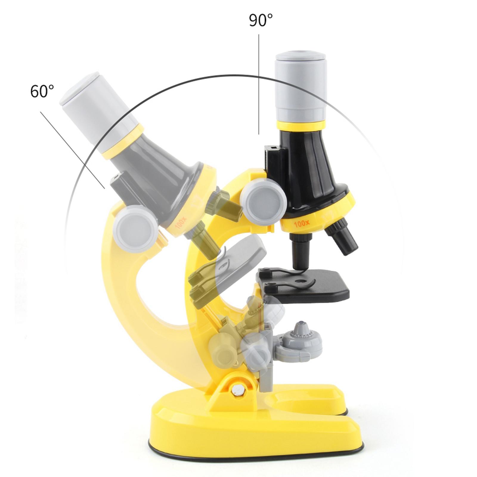 Children Optical Microscope Lab LED 100/400/1200X Magnification  Toys