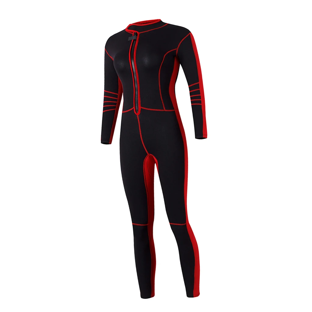 Full Body Cover Thin Wetsuit, Long Sleeves Sport Dive Skin Suit, for Swimming, Scuba Diving, Snorkeling for Women & Teens Black
