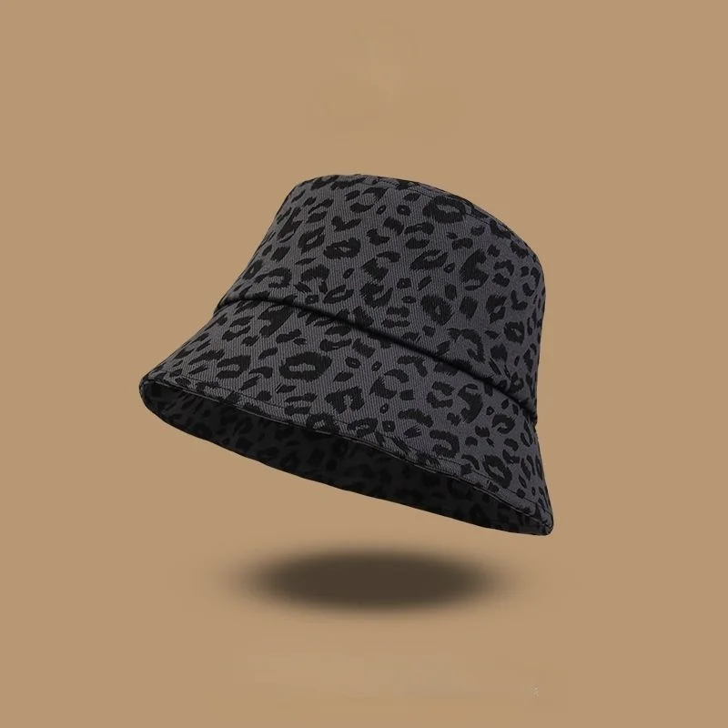 Bucket Hats Women Leopard Print Sun Protection Design Casual Daily Popular All-match Ulzzang Students Lovely Harajuku Spring New waterproof bucket hat