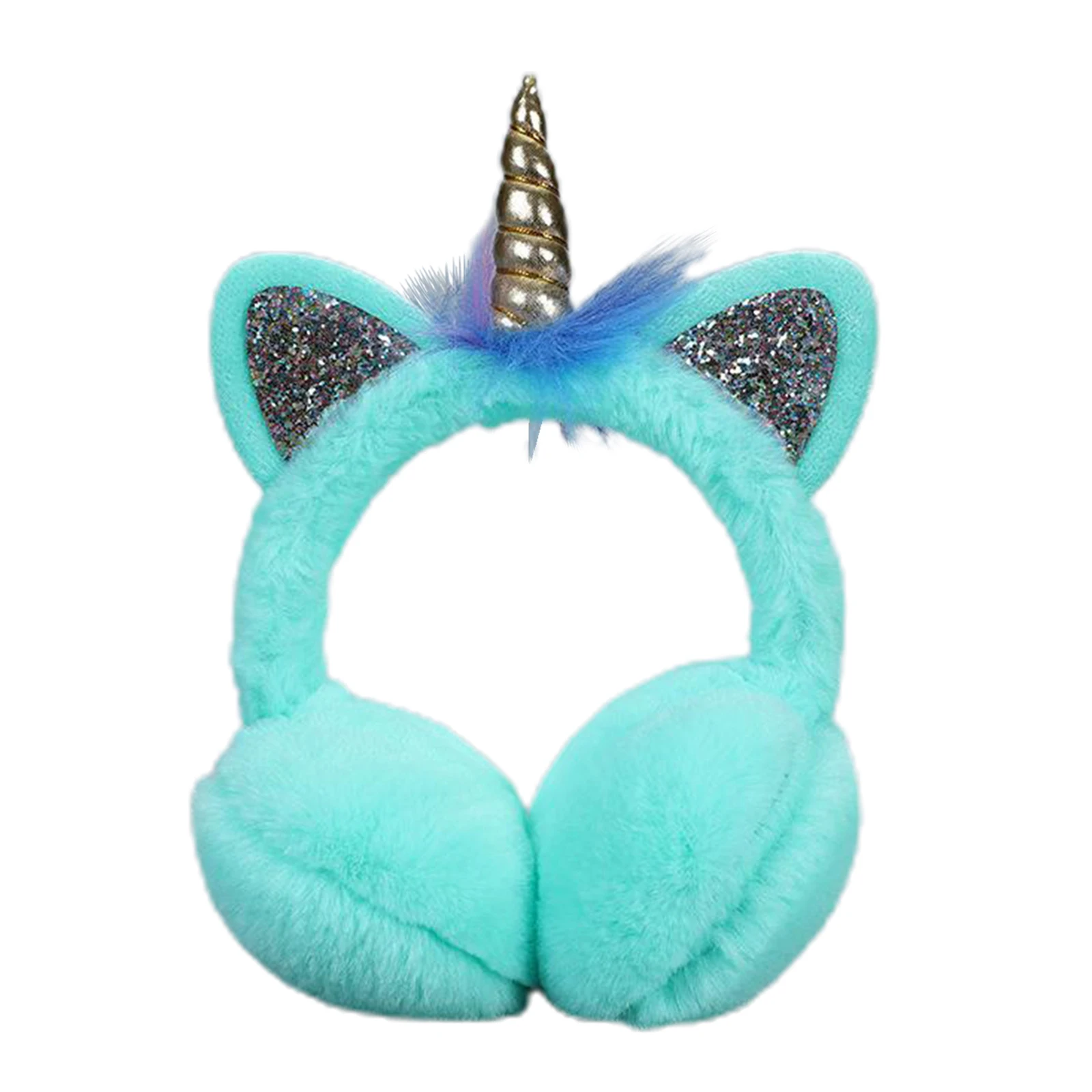 Lovely Unicorn Warm Faux Fur Earmuff Winter Ear Cover Ear Muffs Earlaps Headband