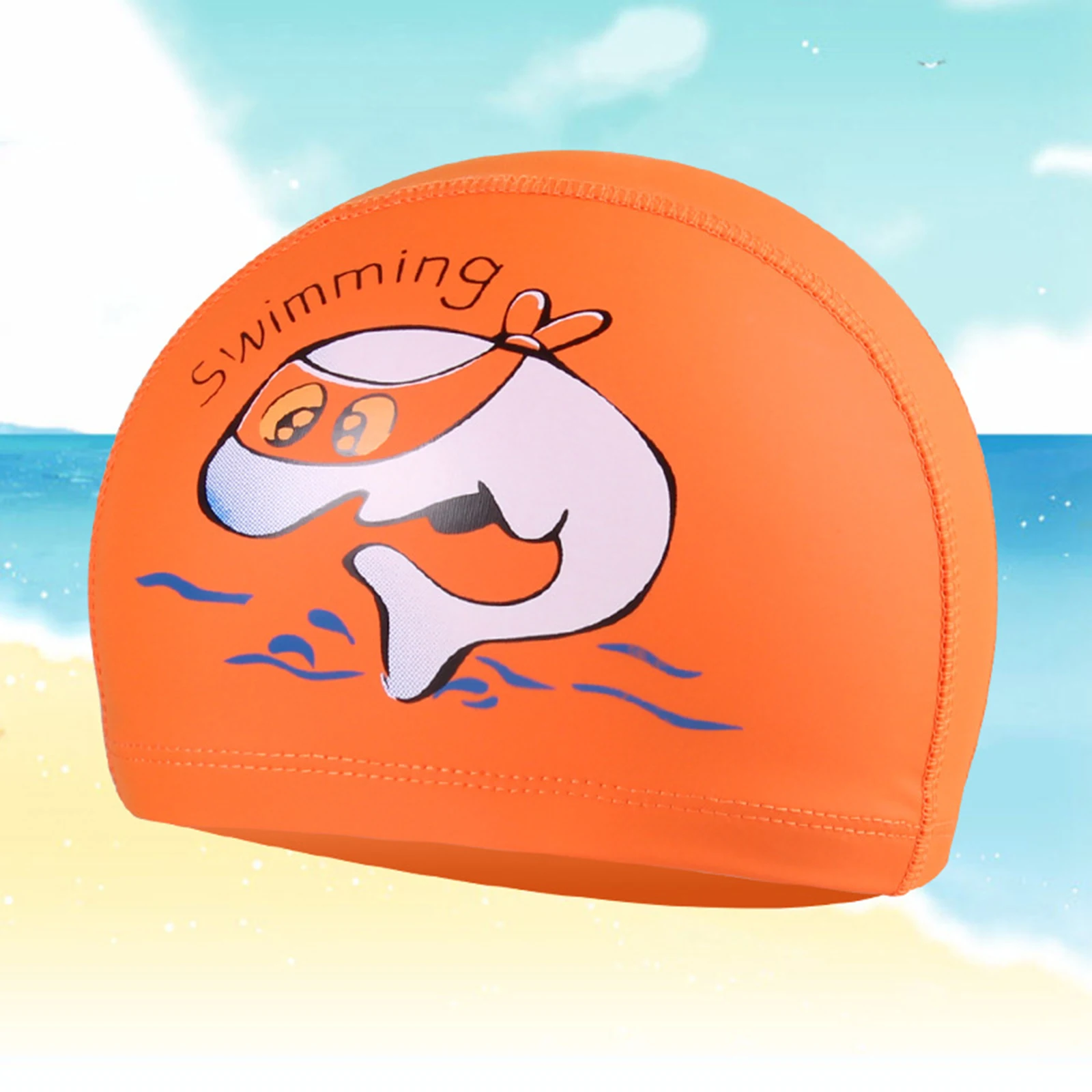 Kids Swim Caps Durable PU Child Swimming Hat 3D Fit Design Age 2-12 Boys Girls Comfortable Fit Children Swimming 