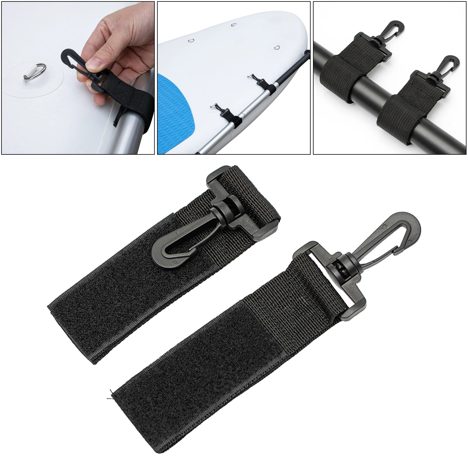 Paddleboard Inflatable Boat Paddle Keeper Paddle Holder Paddle Clip Set of 2 No D Ring Patch Included
