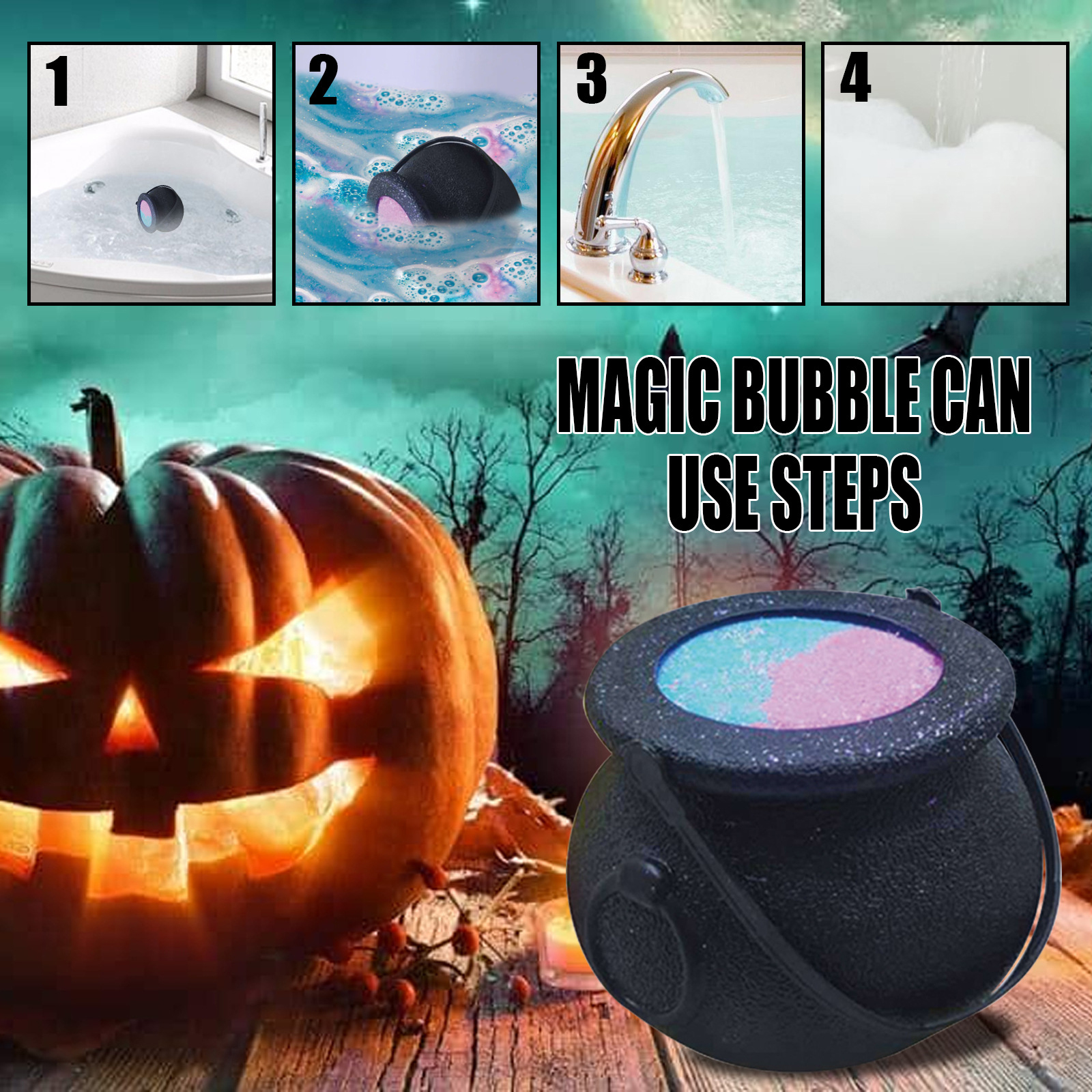 1Pcs 150g Bath Bombs Witch Jar for Spa Bath Starry Sky Sea Salt Essential Oil Moisturizing Skin Gift for Her Wife Anniversaries