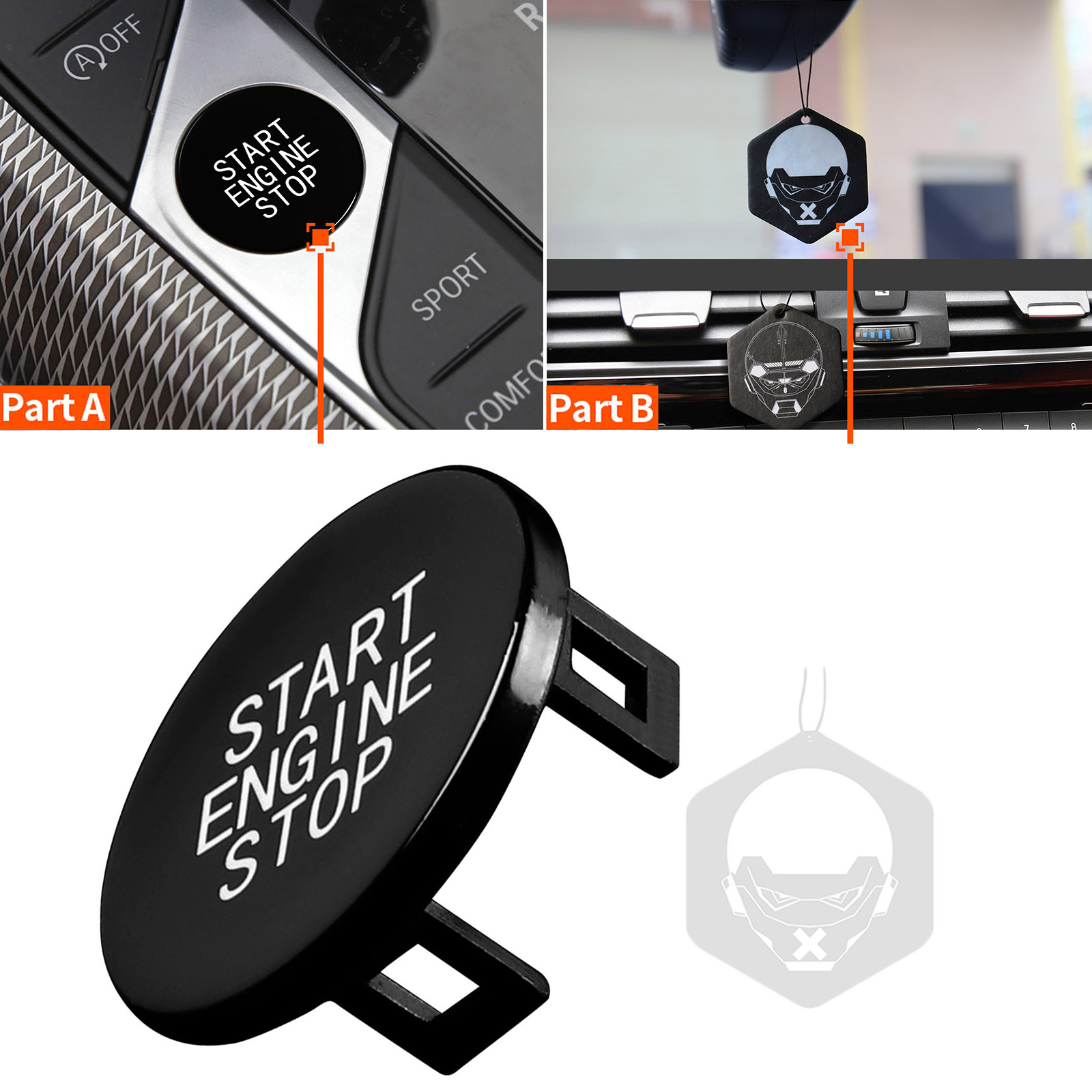 Auto Start Stop Push Button Protection Cover for G20 330i G07 X7 G29 Z4