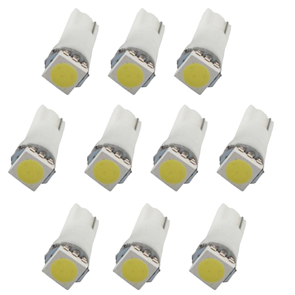 10pcs T5 5050 LED Car Interior /Meter/Reading Door Step Map Light Lamps