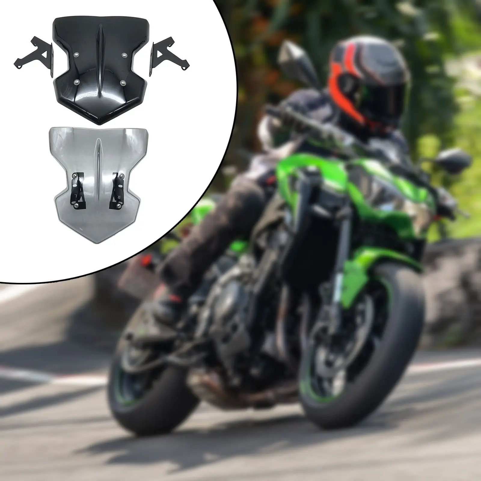 Windshield Accessories Motorcycle with Mounting Bracket Air Flow Sport Motorbike Protector Visor Fit for Yamaha MT09 FZ-09 FZ09