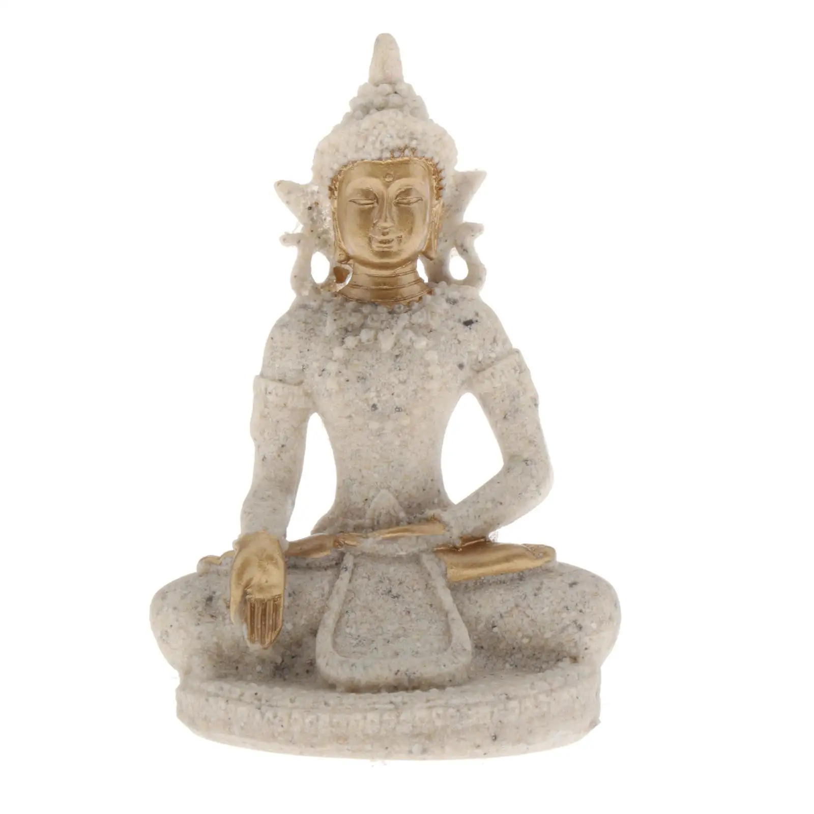 Buddha Statue in Meditation Pose for Home Decor - Made with Natural Stone and