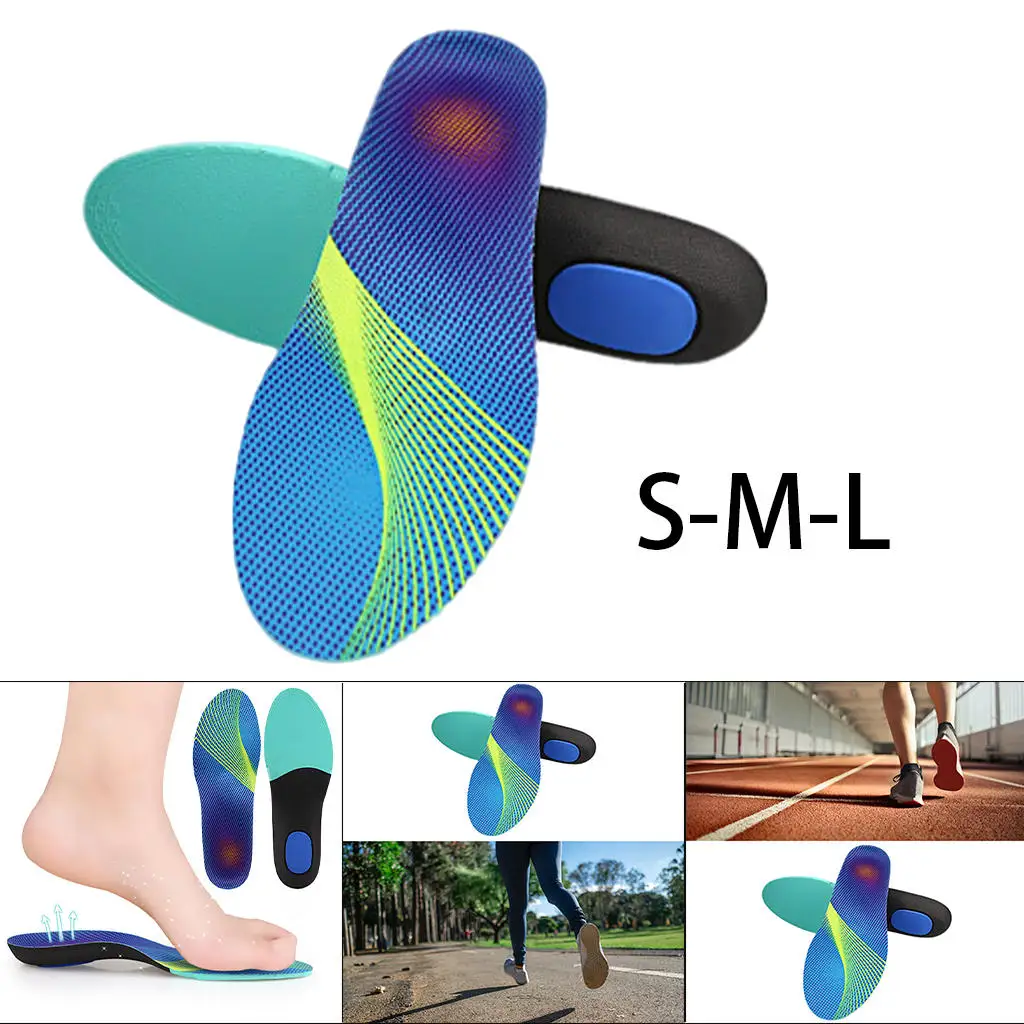 Orthotic Insoles Arch Support EVA Shoe Inserts for Flat Feet Plantar Fasciitis Back Heel Pain for Athletic Work Shoes Unisex