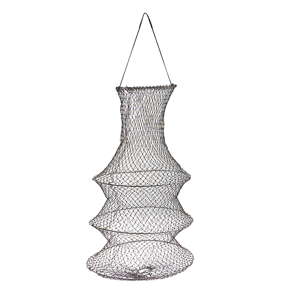 Foldable Lobster  Crawfish Shrimp Trap Cage Fishing Keep Net Nylon Mesh