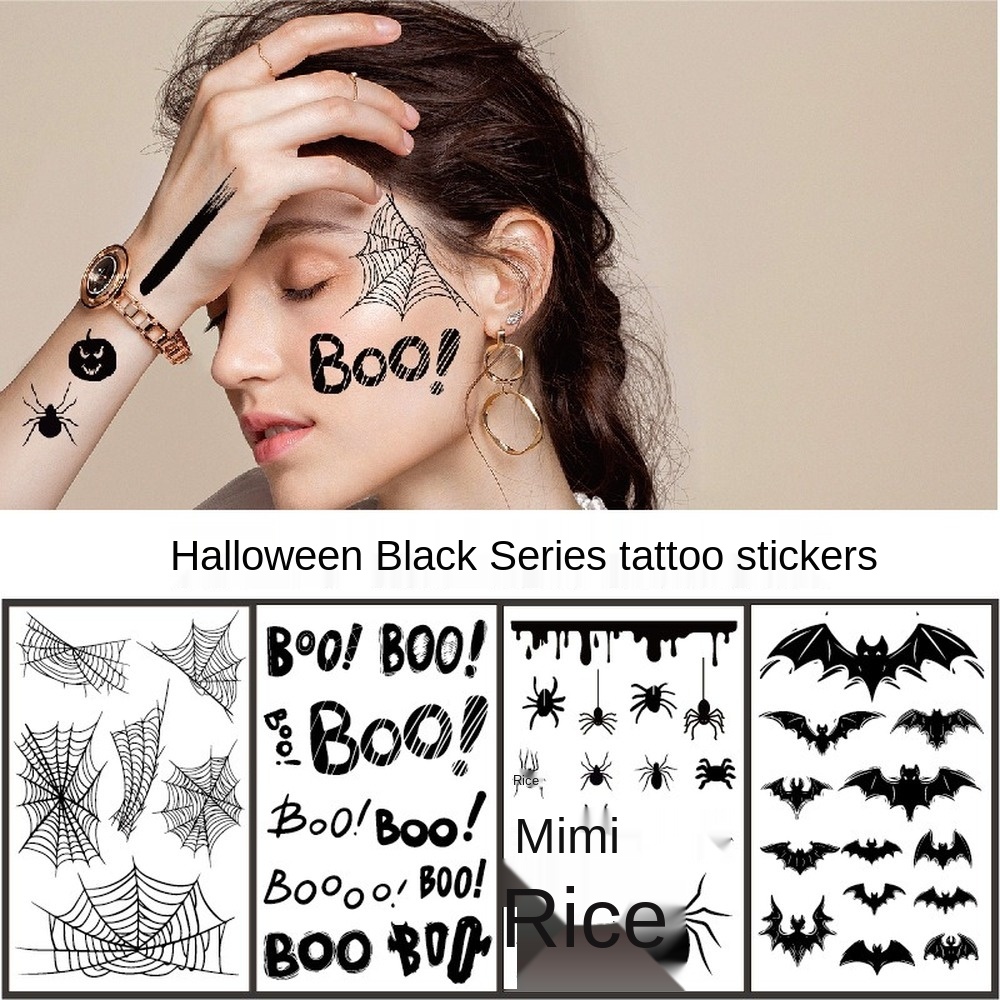 Best of Waterproof Temporary Tattoo Stickers Black Bat Spider Web Water Transfer Tatto Stickers Halloween Makeup Stickers Fake Tatoo Reviews & Tips