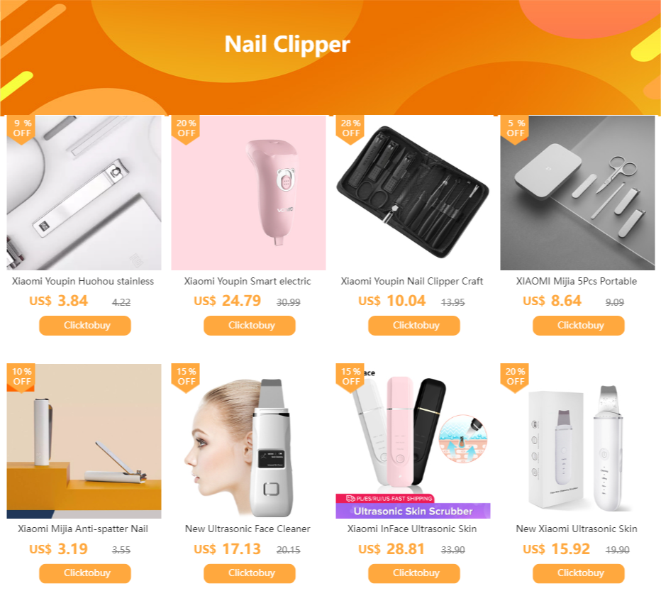 clipper conjunto unha arte manicure pedicure ferramenta