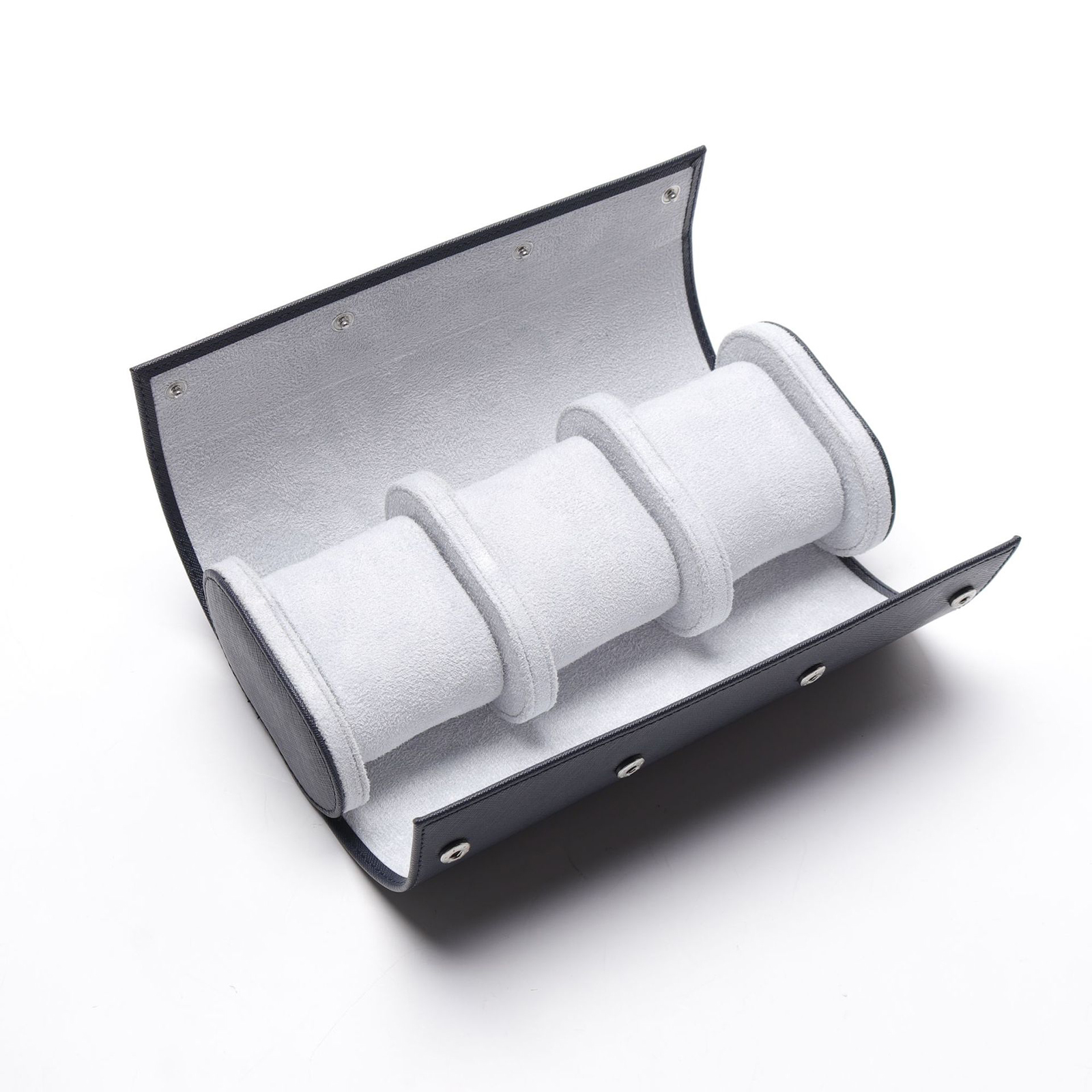 Leather Watch Roll Travel Case Cylinder Watch Storage Case Accessories Gifts for Business Journey Presents Father's Day 1PC