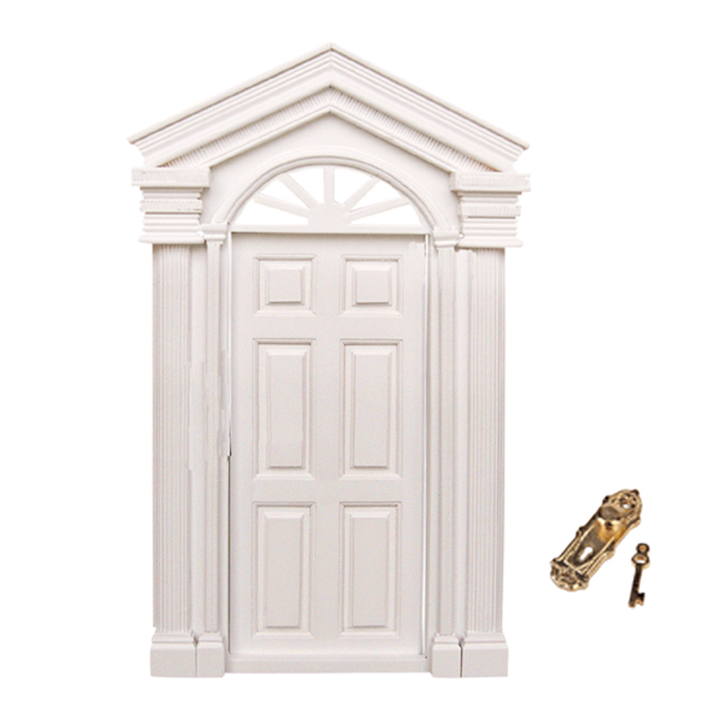 Dollhouse Miniature 1/12 Gold Metal House Hardware Door Lock And Key 2 Sets