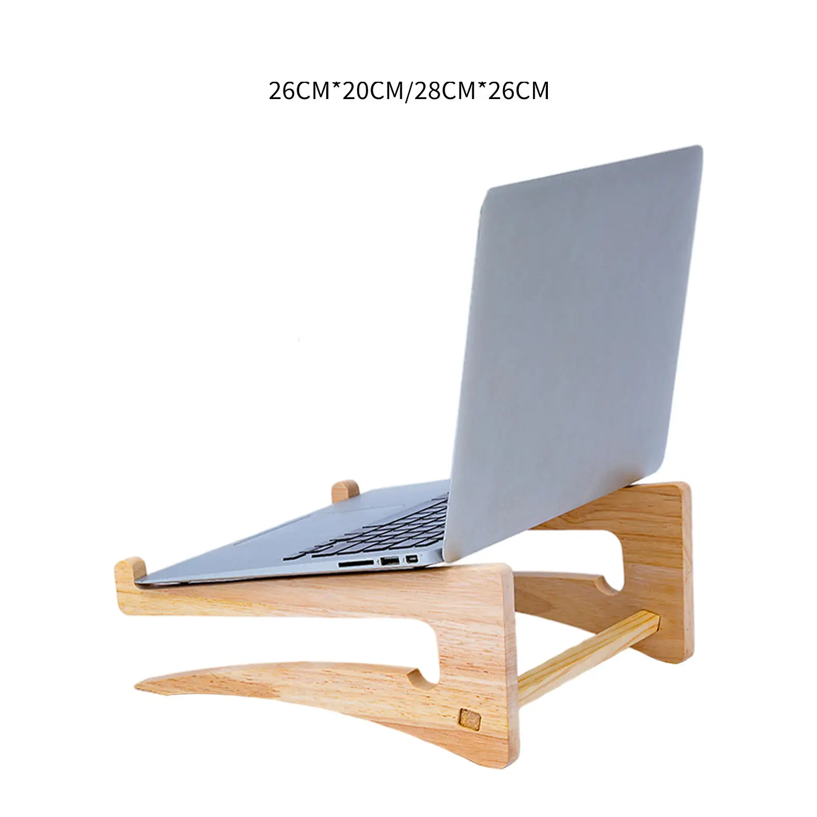 Laptop Stand Lifting Office Supplies Solid Wood Cooling Holder Computer Bracket for All Laptops Desktop Student White Collar