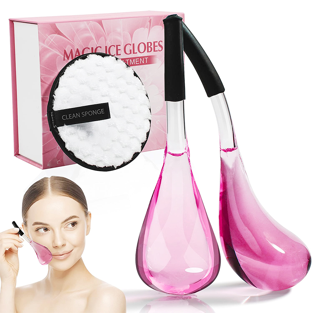 Best of Facial Ice Globes Ball Eye Roller Skin Face Massage Tools Hot Cold Gel Ice Globes For Face Eye Neck Massager Skin Care Tools 2PC Reviews & Tips