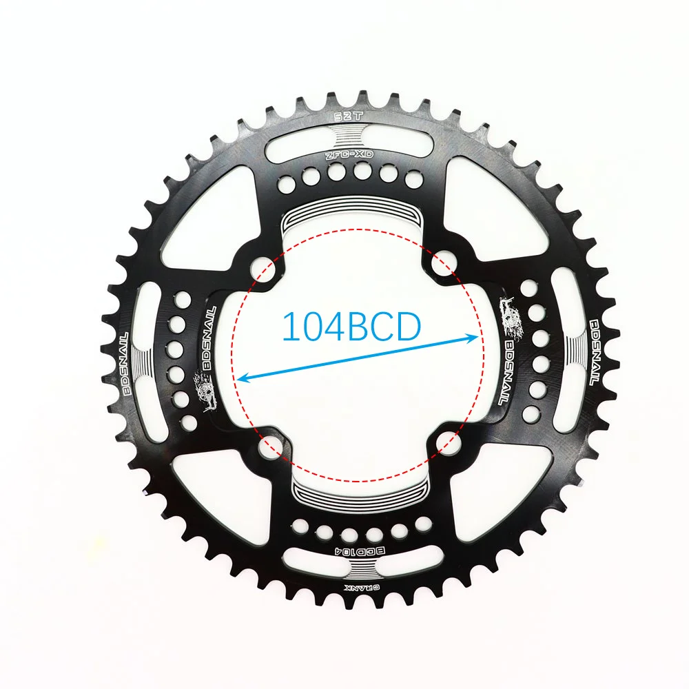 Details about   104bcd MTB Crankset 170mm Bike Chainring 30-42T Narrow Wide Single Chain Ring AL 