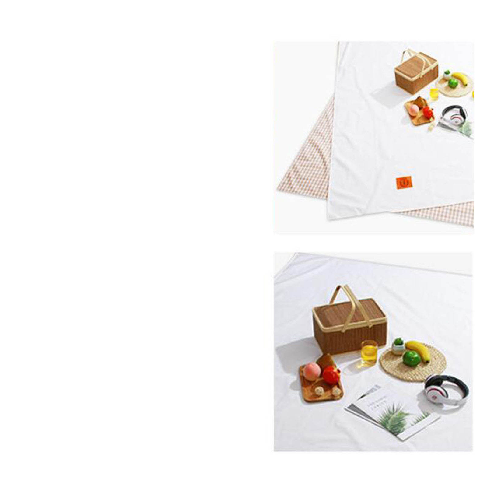 Picnic Blanket Portable Canvas Picnic Mat Ultralight Outdoor Camping Blanket Hiking Beach Blanket Mat Travel Mat