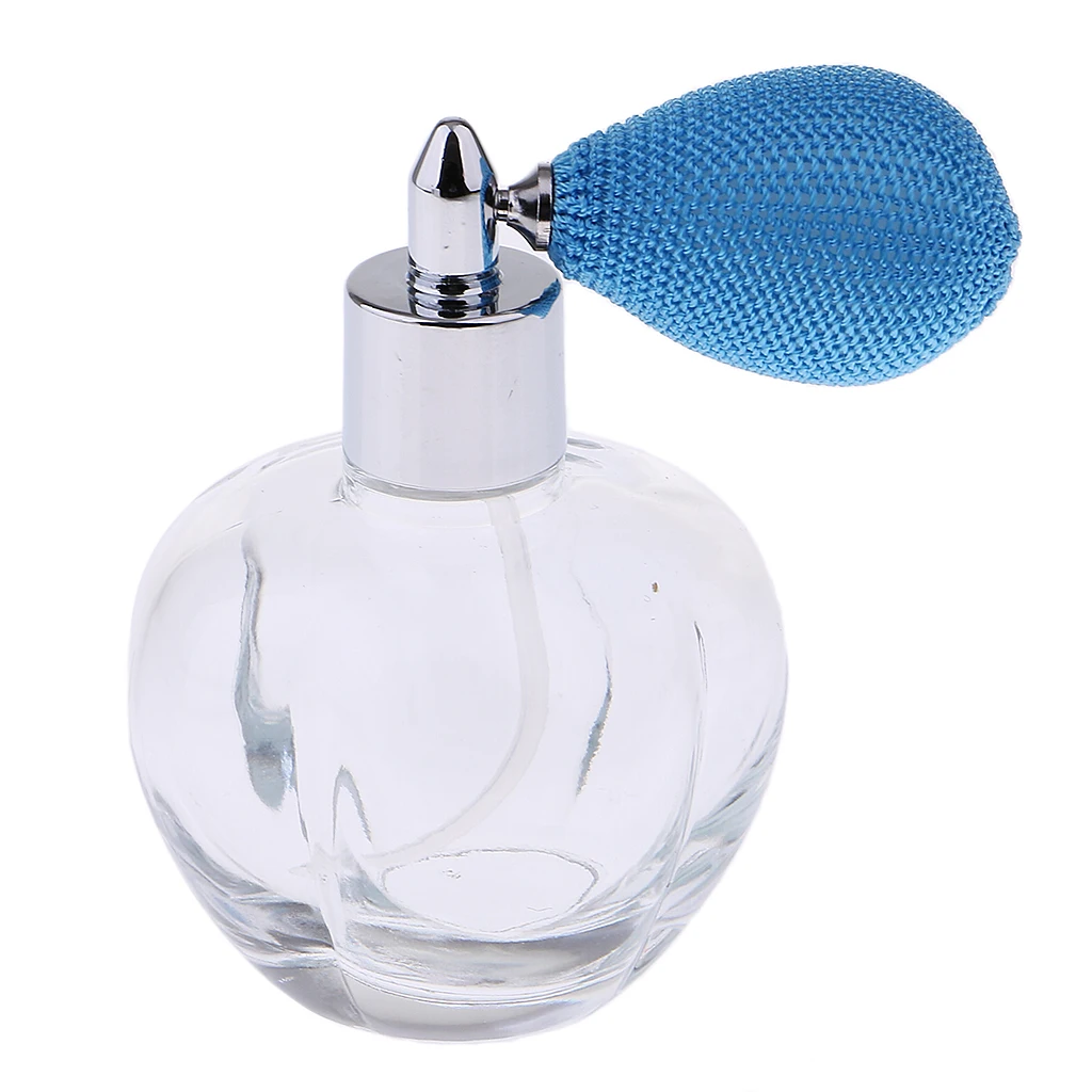 Empty Glass Perfume Atomisers Crystal Refillable Short Spray Bottle Atomizer 100ml Cute Shape for Ladies Women Makeup Travel