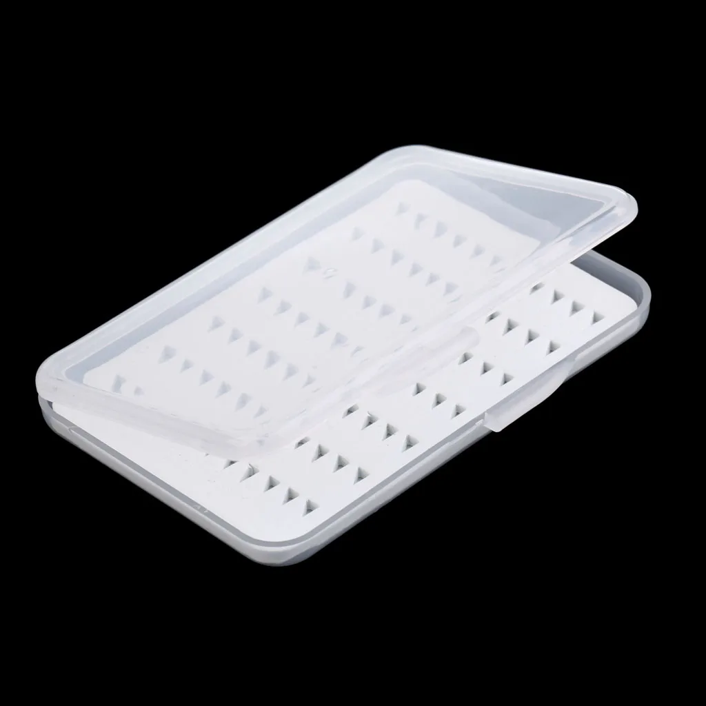 Super Slim Fly Fishing Clear Box Flies Waterproof Case Fishing Tackle Storage Case Box Accessories for Lure Baits Hook S/M/L