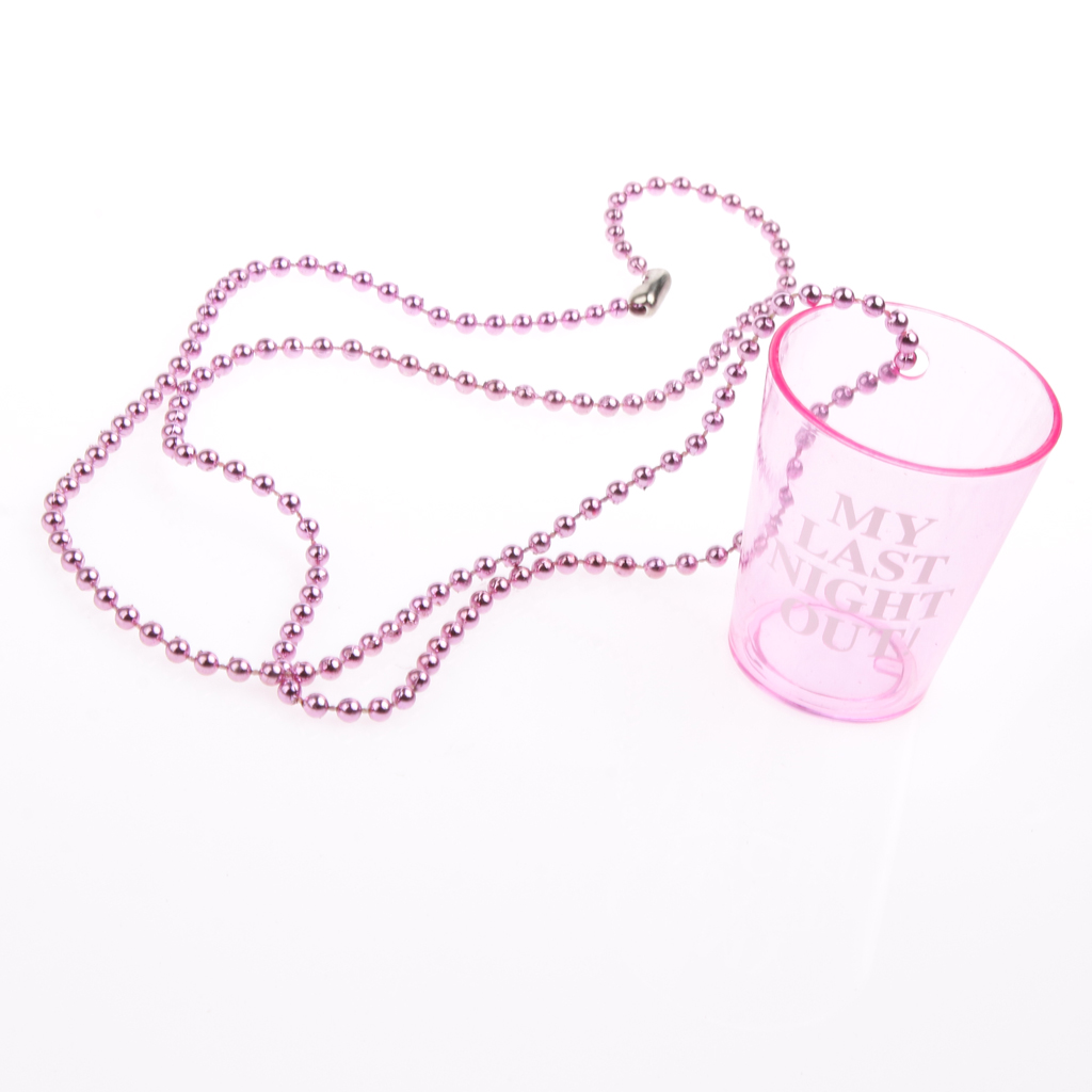 New Hot Sakl Bachelor Hen Night Party Girls Night Out Shot Plastic Cup On Bead Necklace Chain Party Supplies Decoration Gift