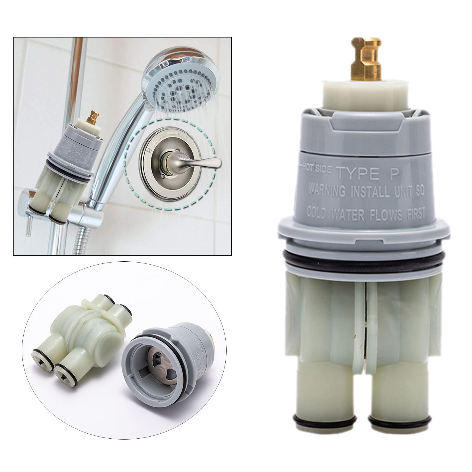 RP46074 Shower Cartridge Kit Assembly for Delta Shower Single-handle Delta Universal Valve Cartridge Repair White