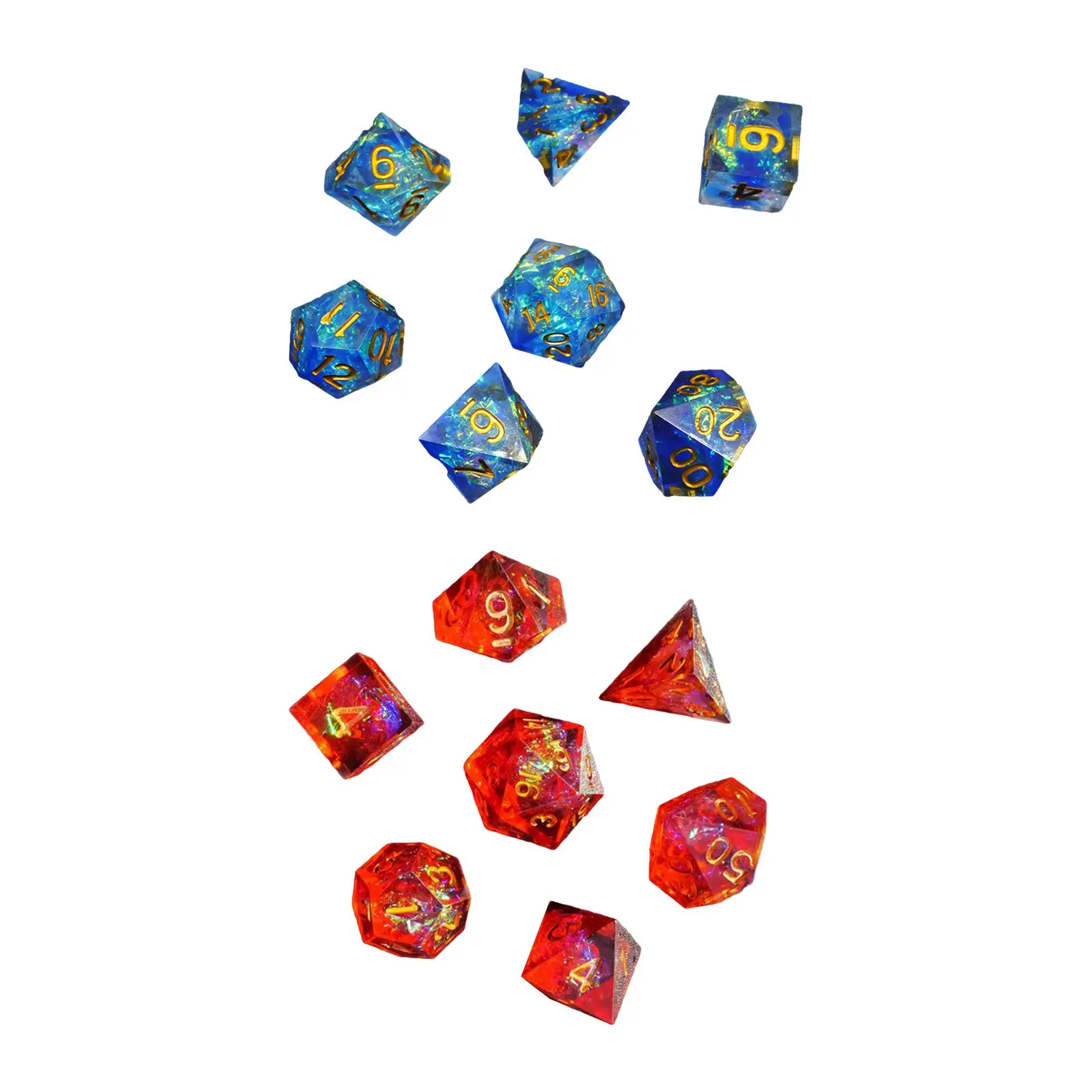 7Pcs Multifaceted Polyhedral Dice Entertainment Toys Table Game Toy for Home Party Game Tabletop Game