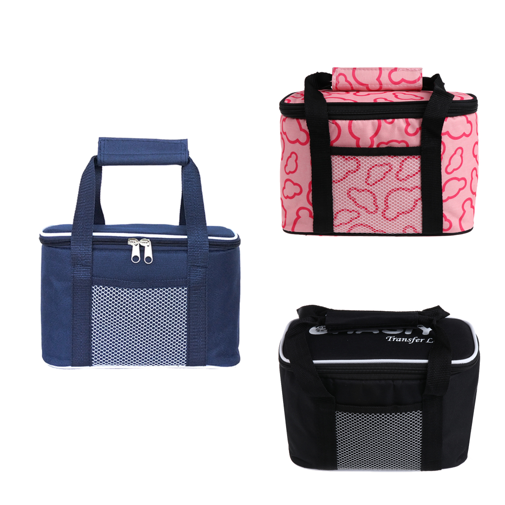 SchooI Office Lunch Bags Lunch box Kids Adult Insulated Cool Tote Bag Dual Zippered Design 16cm