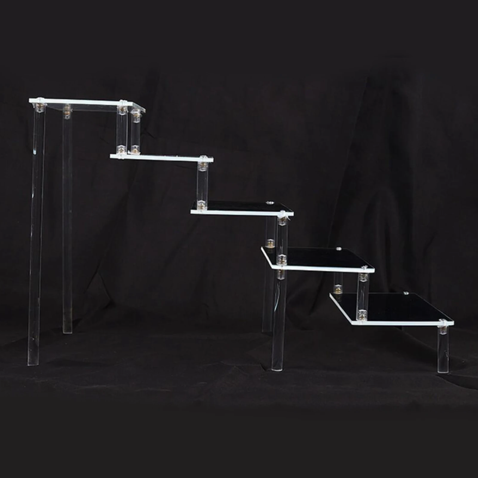 Clear Transparent Ladder Tire Acrylic Rack Cosmetics Organizer Cupcakes Toys Model Ladder Display Stand