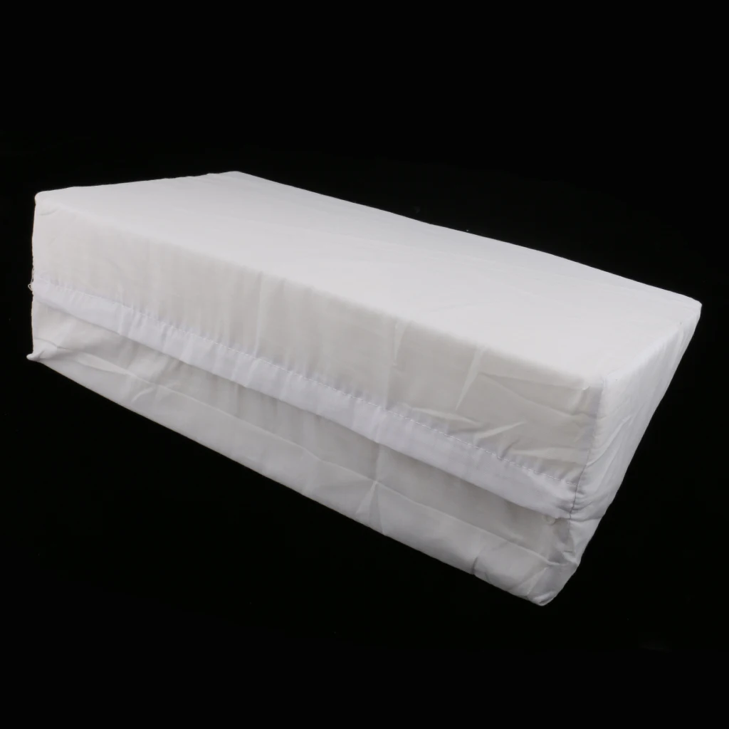 Comfortable Orthopedic Foam Wedge Pillow Zippered Support Cushion 50x25x14cm