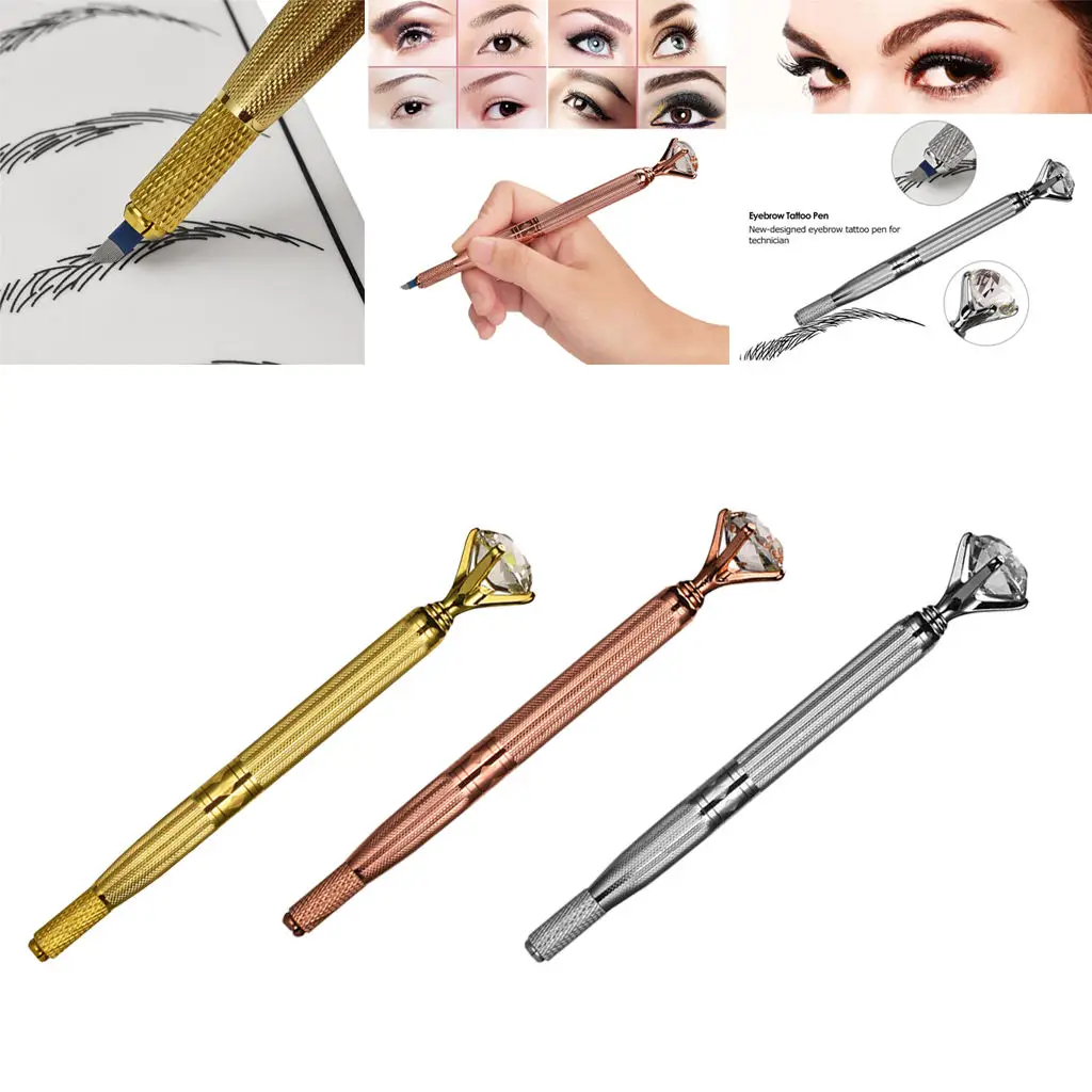 Manual Tattoo Pen for Eyebrow, Eye Liner, Lip - Multi Function & Durable - Various Colors