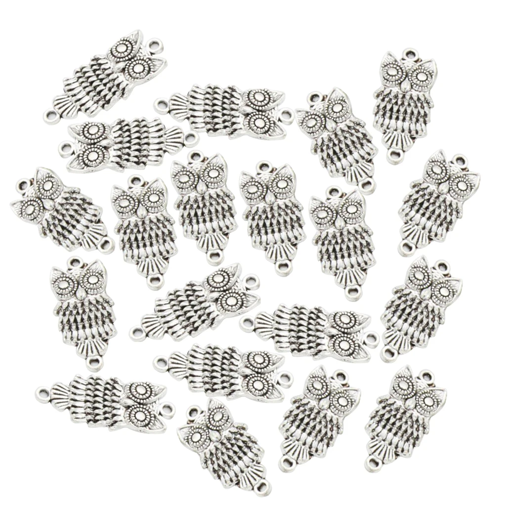 20 Pcs Pendant Jewelry Making Owl Shape Jewelry Charm Pendant