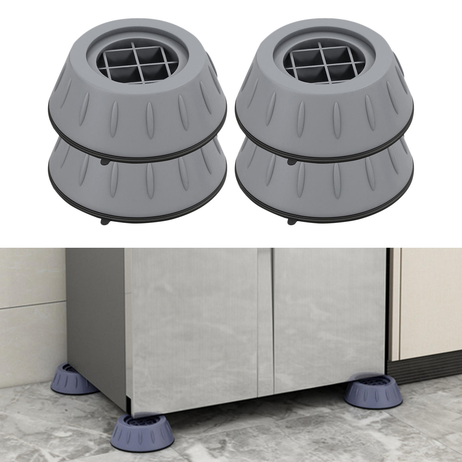 4Pack Anti Vibration Pads Noise-Reducing Anti Slip Stop Shaking Prevent Moving Anti-Walk Dryer & Washer Vibration Pads
