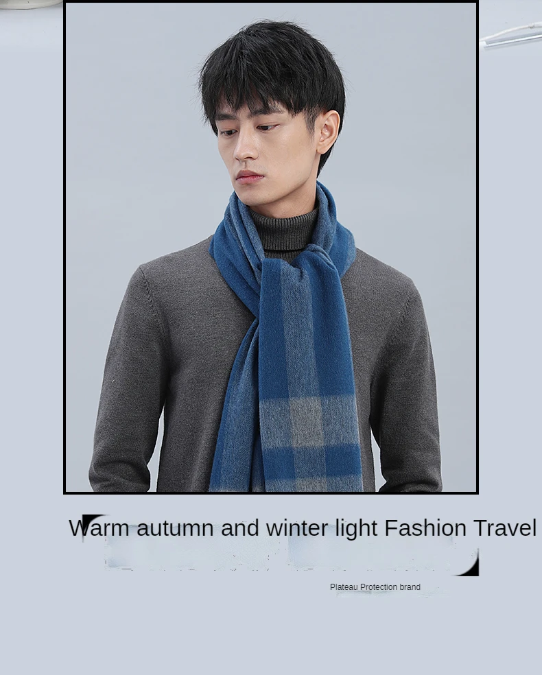 Autumn Winter New Cashmere Scarf Men's Classic British Plaid Warm Neck Gift Free Shipping Lisadidiba mens designer scarf