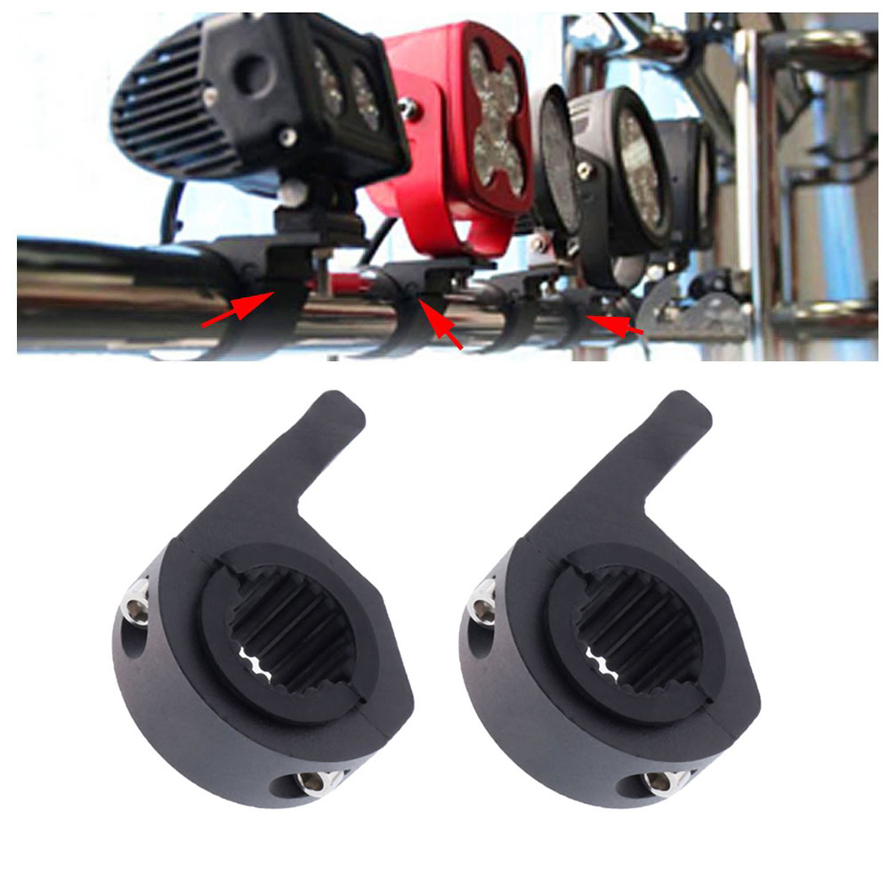 Black Front Rear Motorcycle Turn Signal Light 33mm Fork Clamp, Durability