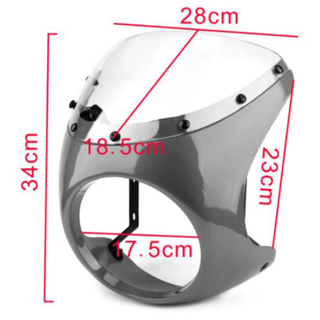 Motorcycle 7 inch Headlight Fairing Cover Handlebar Screen Windshield & Retro
