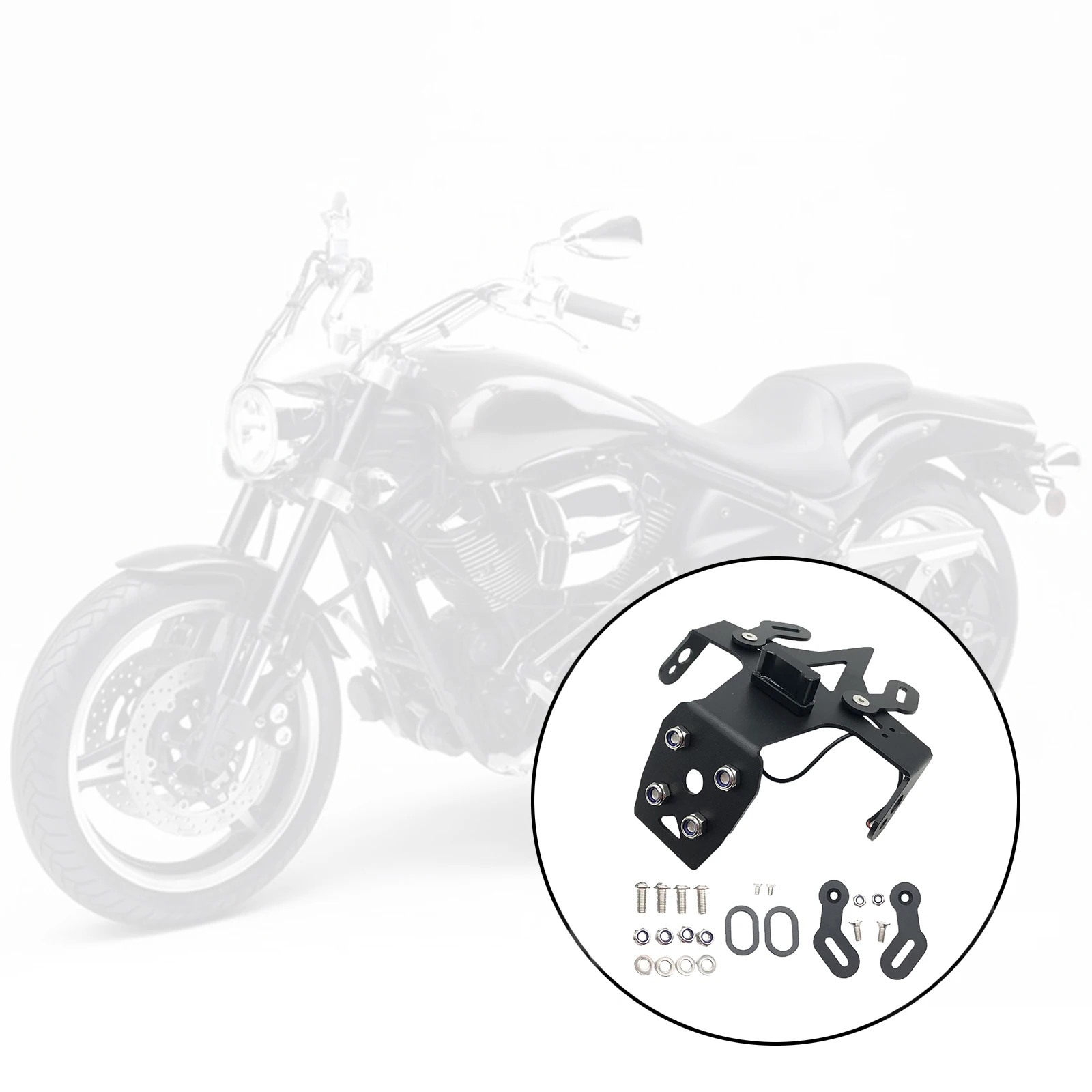 Registration License Plate Frame Holder Tidy Light Bracket Kit Motorcycle Supplies for Kawasaki ZX25R 20-21